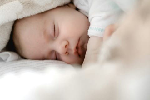 A sleeping newborn